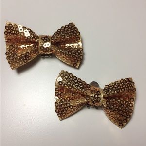 Gold Sequin Shoe Clips - LOWEST PRICE
